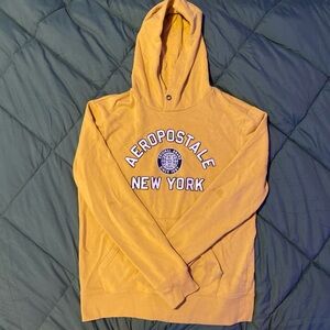 Aeropostale yellow and white hoodie